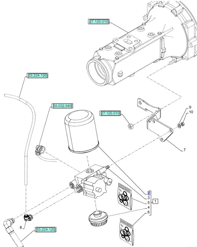 87638772 - Бакресивер пневмотормозов прицепа T7/Puma,T6/Maxx, TD/JX