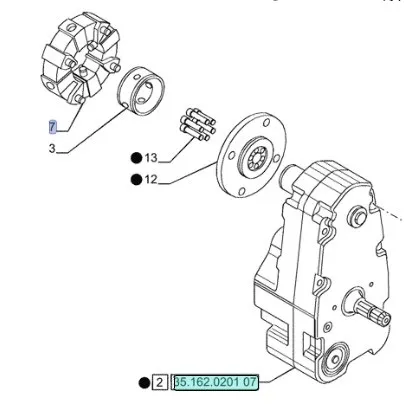 87665870 - Муфта вала ВОМа передн. T7/Pm.